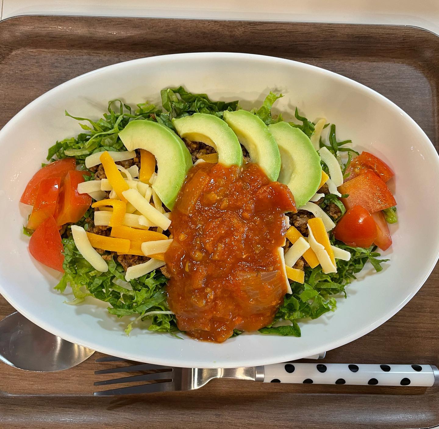 🥑アボカドタコライス🥑

こちらも人気です。

タコスや他のタコライスにアボカドのトッピング出来ます！

★トッピングメニュー★
・アボカド
・温玉
・ミート
・チーズ
・ハラペーニョ

辛いのが好きな方は🌶ハラペーニョおすすめです！
