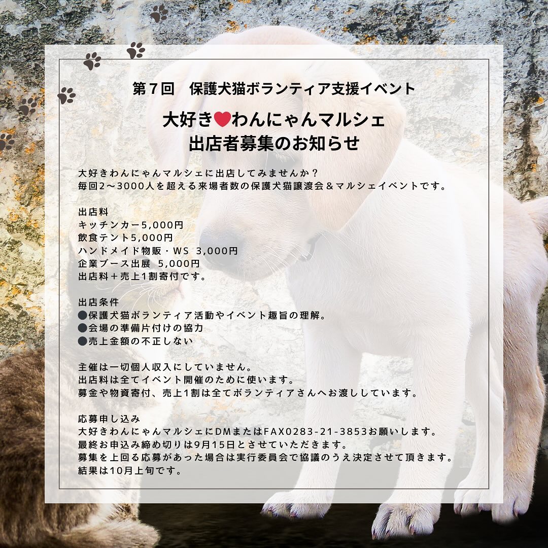 たくさんのお問合せありがとうございます。
今回は募集します️
出店希望の方はこの機会にぜひ応募してください！

︎2024年12月1日(日)開催
雨天延期︎12月15日(日)
︎10:00〜15:00
︎栃木県佐野市赤見運動公園噴水広場
